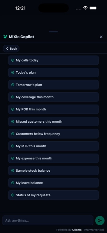 SynovaFieldIQ app — AI Copilot