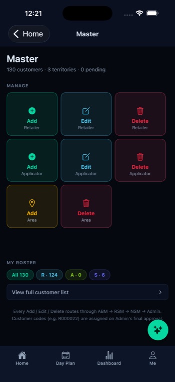 SynovaFieldIQ app — master data